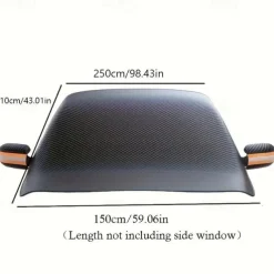 Upgraded Windshield Cover Magnet Sun Shade Waterproof Snowproof Car Front Window Sun Protection Cover With Reflective Strip & Windproof Fixing Belt