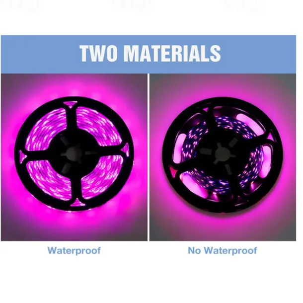 USB LED Plant Growing Strip Light Lamp Waterproof Full Spectrum 2835 SMD 3m 9.8ft Indoor Flower Seedling Hydroponics Succulents Greenhouse Indoor