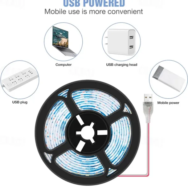 USB LED Plant Growing Strip Light Lamp Waterproof Full Spectrum 2835 SMD 3m 9.8ft Indoor Flower Seedling Hydroponics Succulents Greenhouse Indoor