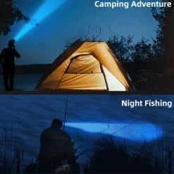 USB Rechargeable LED Head Lamp, Portable 5 LEDs Headlight Torch Work Light for Travel, Camping, Fishing, Hunting Outdoor Camping Adventure