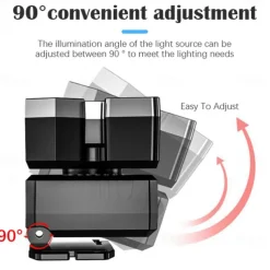 USB Rechargeable LED Head Lamp, Portable 5 LEDs Headlight Torch Work Light for Travel, Camping, Fishing, Hunting Outdoor Camping Adventure