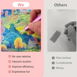 USB-Powered Electric Diamond Art Painting Pen with Vacuum Storage Tray Ergonomic Handle, Adjustable Settings, and Multi-Colored Brush Heads for Long-Lasting, Stable Crafting, Diamond Art Pen