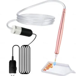 USB-Powered Electric Diamond Art Painting Pen with Vacuum Storage Tray Ergonomic Handle, Adjustable Settings, and Multi-Colored Brush Heads for Long-Lasting, Stable Crafting, Diamond Art Pen