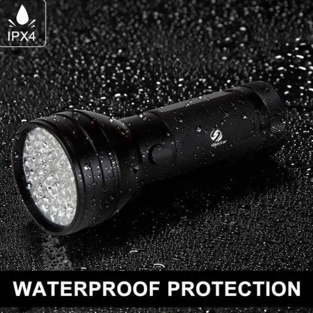 UV LED Flashlights Outdoor 51 LEDs 395nm Ultra Violet Torch Light Lamp Blacklight Detector for Dog Urine Pet Stains and Bed Bug