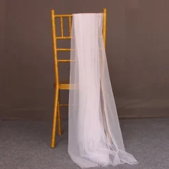 Valentine's Day Wedding White Veil Veil Drape Drapery Chair Back Veil Wedding Decoration Chair Back Veil Ceiling Veil Organza Mesh