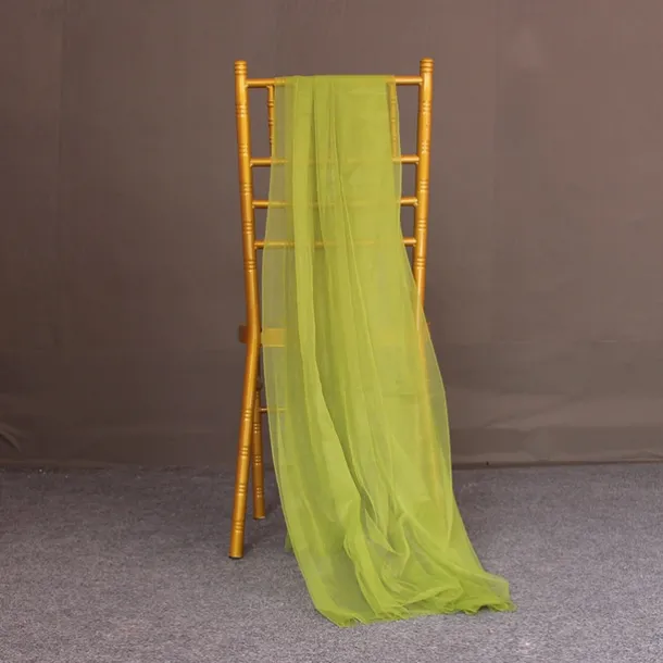 Valentine's Day Wedding White Veil Veil Drape Drapery Chair Back Veil Wedding Decoration Chair Back Veil Ceiling Veil Organza Mesh