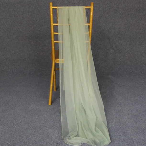 Valentine's Day Wedding White Veil Veil Drape Drapery Chair Back Veil Wedding Decoration Chair Back Veil Ceiling Veil Organza Mesh