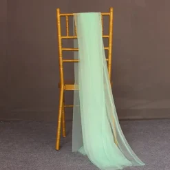 Valentine's Day Wedding White Veil Veil Drape Drapery Chair Back Veil Wedding Decoration Chair Back Veil Ceiling Veil Organza Mesh