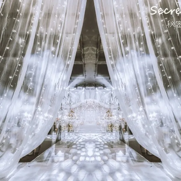 Valentine's Day Wedding White Veil Veil Drape Drapery Chair Back Veil Wedding Decoration Chair Back Veil Ceiling Veil Organza Mesh