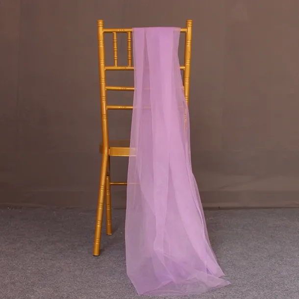 Valentine's Day Wedding White Veil Veil Drape Drapery Chair Back Veil Wedding Decoration Chair Back Veil Ceiling Veil Organza Mesh