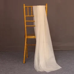 Valentine's Day Wedding White Veil Veil Drape Drapery Chair Back Veil Wedding Decoration Chair Back Veil Ceiling Veil Organza Mesh