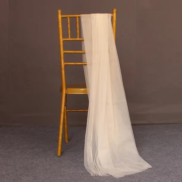 Valentine's Day Wedding White Veil Veil Drape Drapery Chair Back Veil Wedding Decoration Chair Back Veil Ceiling Veil Organza Mesh