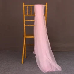 Valentine's Day Wedding White Veil Veil Drape Drapery Chair Back Veil Wedding Decoration Chair Back Veil Ceiling Veil Organza Mesh