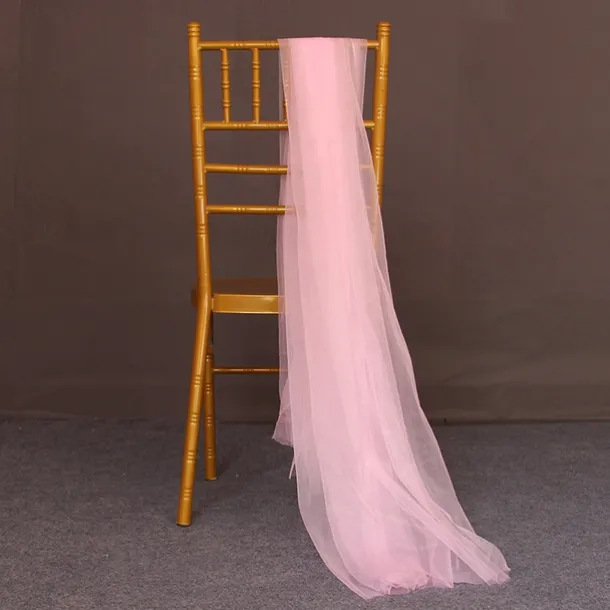 Valentine's Day Wedding White Veil Veil Drape Drapery Chair Back Veil Wedding Decoration Chair Back Veil Ceiling Veil Organza Mesh
