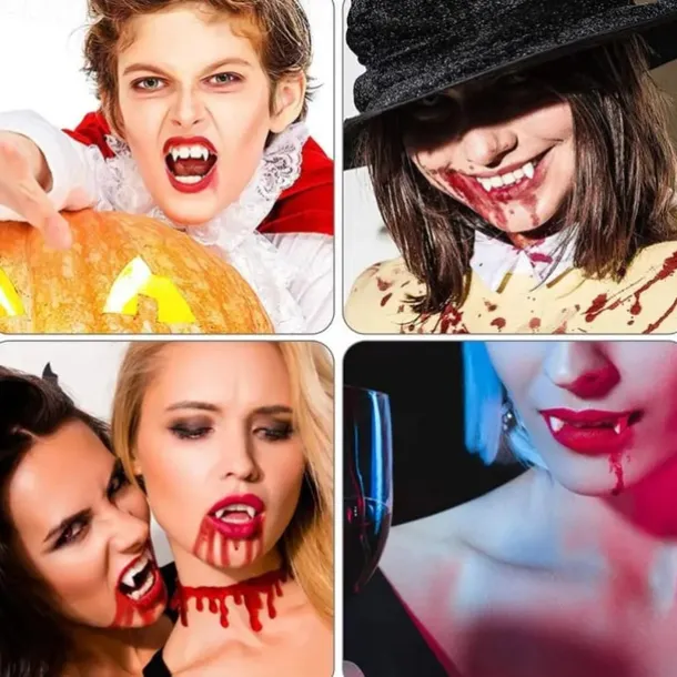 Vampire Teeth Dentures Fangs Horror False Teeth Cosplay Props Halloween Party Costume Props Party