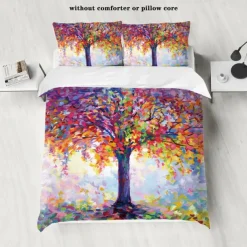 Van Gogh Oil Painting Tree 3-Piece Duvet Cover Set for Summer Soft Skin Friendly Long Lasting for Hotel Bedroom Guest Room Bedding Comfy Set