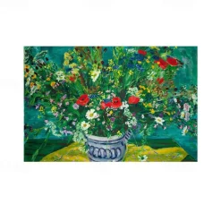 Van Gogh Painting Placemats Woven Placemat Vinyl Washable Heatproof Stain Resistant Mats PVC Placemats for Table Dining Office Kitchen Hotel Home Decor