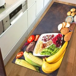 Vegetables Area Rug Kitchen Mat Non-Slip Oil Proof Floor Mat Livingroom Rug Indoor Outdoor Mat Bedroom Decor Bathroom Mat Entrance Rug Door Mat