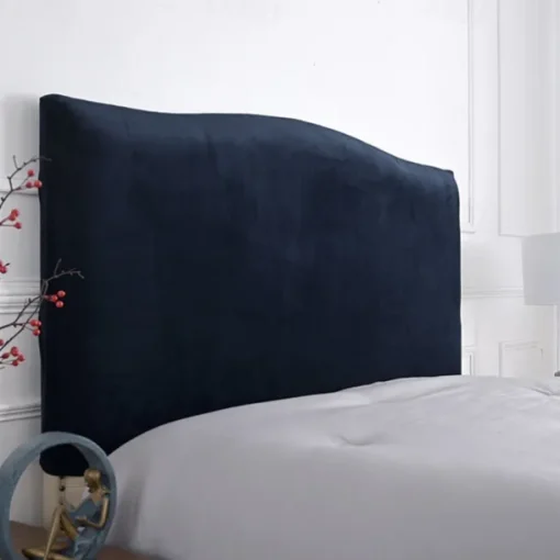 Velvet Bed Headboard Cover for Bedroom Decoration, Stretch Bed Headboard Slipcover Covers, Dust proof Protector Cover for Upholstered Headboard
