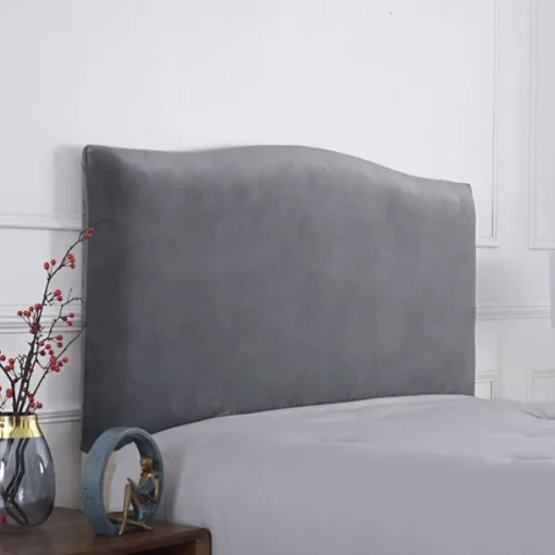 Velvet Bed Headboard Cover for Bedroom Decoration, Stretch Bed Headboard Slipcover Covers, Dust proof Protector Cover for Upholstered Headboard