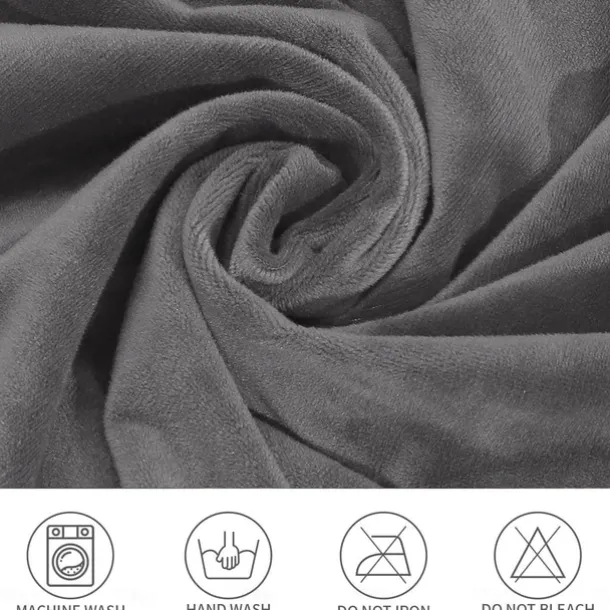 Velvet Chaise Cover Stretch Sectional Couch Covers for L Shaped Sofa Fitted Soft Chaise Lounge Cushion Cover Sofa Slipcover with Elastic Bottom