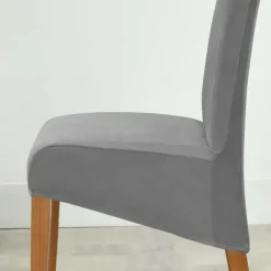 Velvet Dining Chair Covers, Burgundy Stretch Chair Cover, Spandex High back Chair Protector Covers Seat Slipcover with Elastic Band for Dining Room,Wedding, Ceremony, Banquet