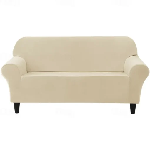 Velvet Full Cover Sofa Cover Couch Cover Plush and Stretchable All-Inclusive Soft and Durable Fabric - Easy to Install Clean - Perfect for Protecting and Enhancing Your Sofa
