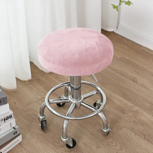 Velvet Round Bar Stool Seat Covers Pub Counter Stool Chair Slipcover Square Swivel Barstool Elastic Bar Chair Covers Washable Cushion Cover for Coffe Party Bar Restrant
