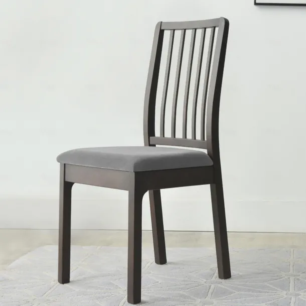 Velvet Seat Covers for Dining Room Burgundy Stretch Fitted Dining Room Upholstered Chair Seat Cushion Cover, Removable Washable Furniture Protector Slipcovers with Ties