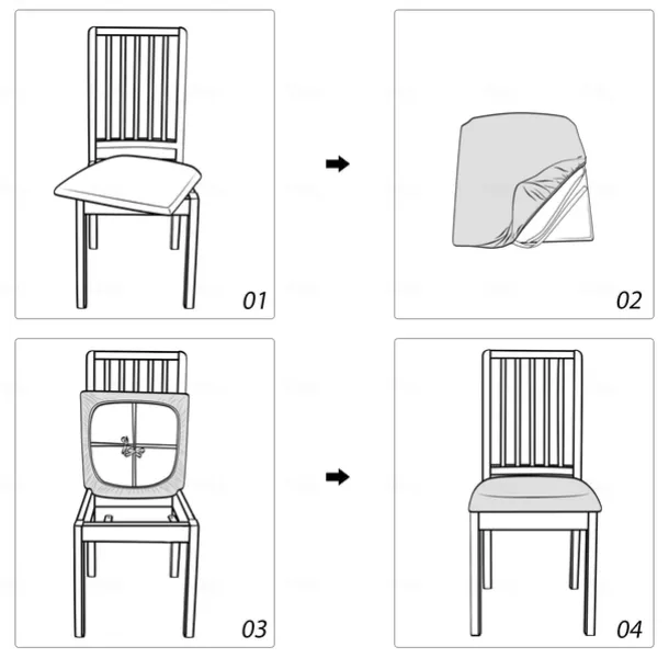 Velvet Seat Covers for Dining Room Burgundy Stretch Fitted Dining Room Upholstered Chair Seat Cushion Cover, Removable Washable Furniture Protector Slipcovers with Ties