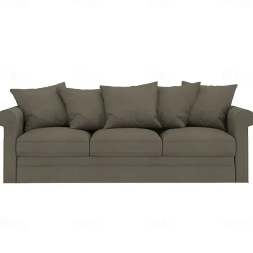 Velvet 3-Seat Sofa Cover Solid Color Quilted Velvet Slipcovers GRONLcover LITB PRIME cover