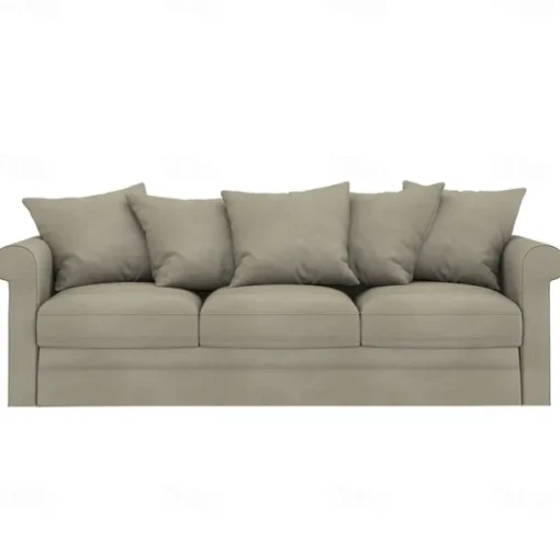 Velvet 3-Seat Sofa Cover Solid Color Quilted Velvet Slipcovers GRONLcover LITB PRIME cover
