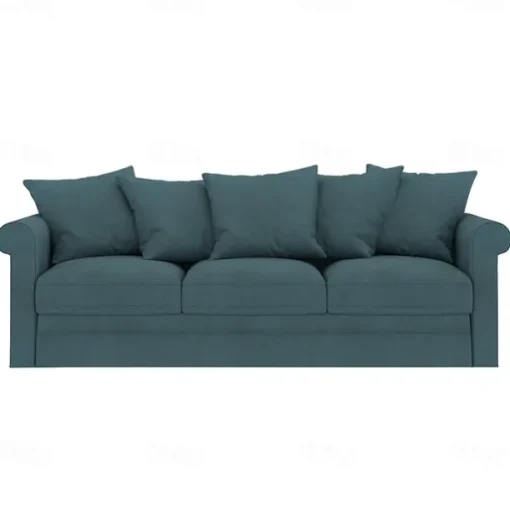 Velvet 3-Seat Sofa Cover Solid Color Quilted Velvet Slipcovers GRONLcover LITB PRIME cover