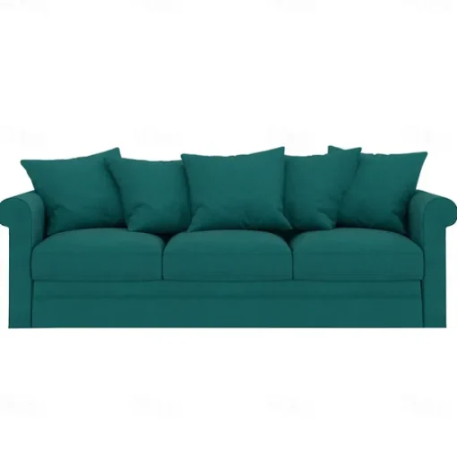 Velvet 3-Seat Sofa Cover Solid Color Quilted Velvet Slipcovers GRONLcover LITB PRIME cover
