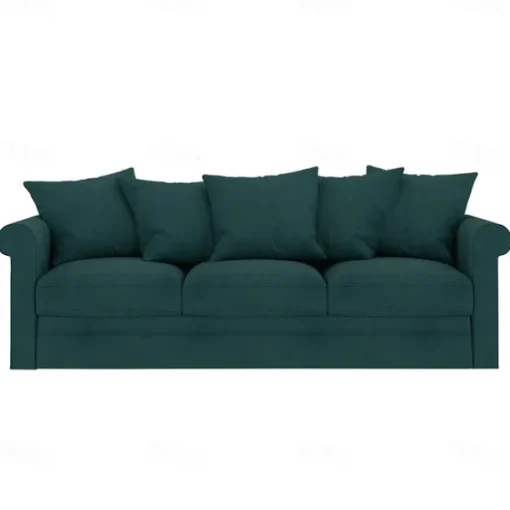 Velvet 3-Seat Sofa Cover Solid Color Quilted Velvet Slipcovers GRONLcover LITB PRIME cover