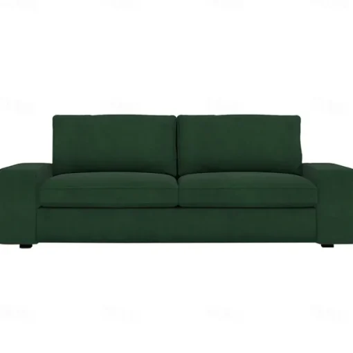 Velvet Sofa Cover of 3-Seater Slipcovers Solid Color Quilted Velvet KIVcover LITB PRIME cover