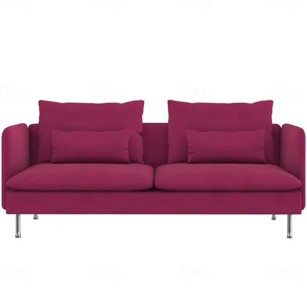 Velvet Sofa Cover Solid Color with Armrests Machine Washable and Dryable Velvet Slipcovers SODERcover LITB PRIME cover
