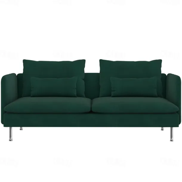 Velvet Sofa Cover Solid Color with Armrests Machine Washable and Dryable Velvet Slipcovers SODERcover LITB PRIME cover