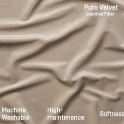 Velvet Sofa Cover Solid Color with Armrests Machine Washable and Dryable Velvet Slipcovers SODERcover LITB PRIME cover