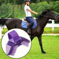 Versatile Soft Bristle Horse Brush - Bendable, Multi-Angle Grooming Tool for Horses, Cows - Ideal for Bathing and Cleaning