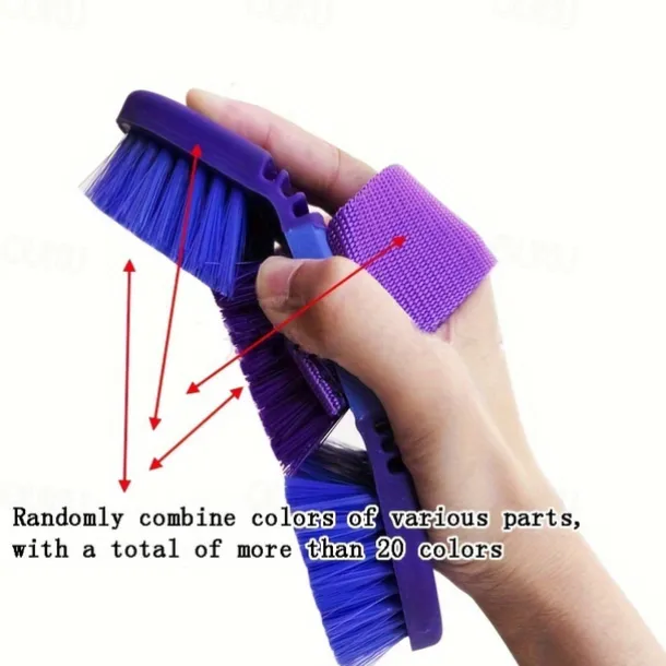 Versatile Soft Bristle Horse Brush - Bendable, Multi-Angle Grooming Tool for Horses, Cows - Ideal for Bathing and Cleaning