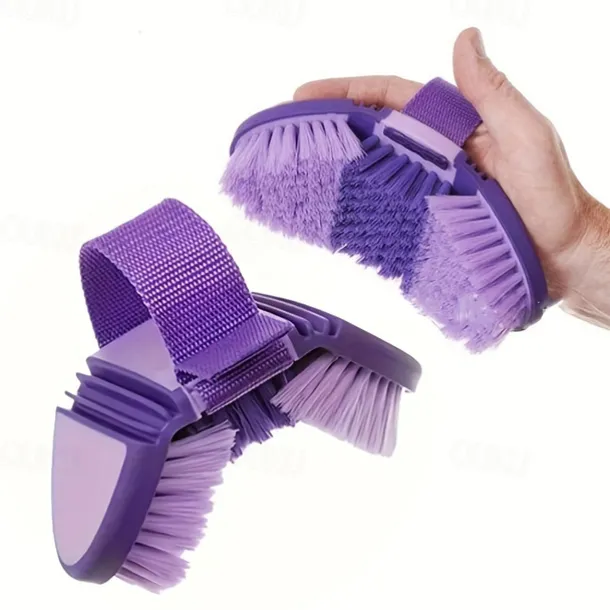 Versatile Soft Bristle Horse Brush - Bendable, Multi-Angle Grooming Tool for Horses, Cows - Ideal for Bathing and Cleaning