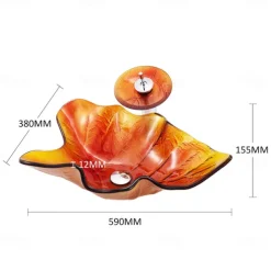 Vessel Sink for Bathroom Modern Leaf Style Bathroom Vanity Sinks Above Counter Countertop Basin sink