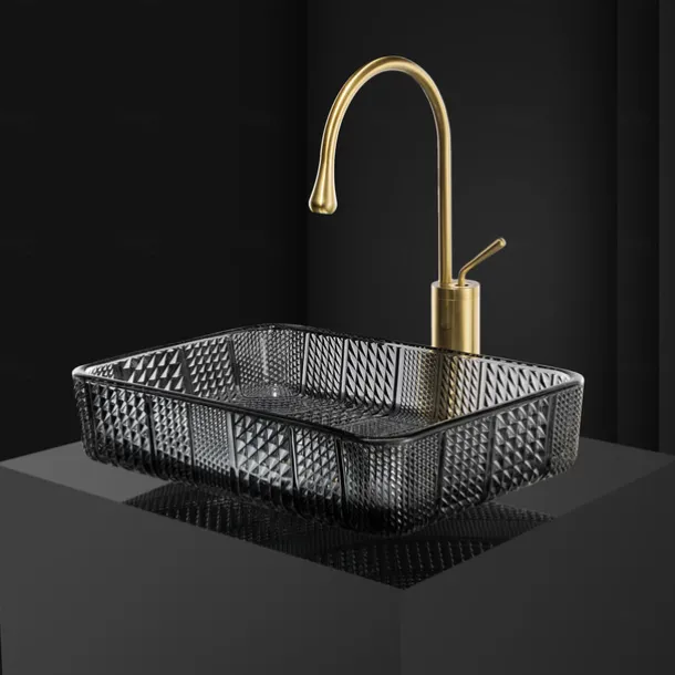 Vessel Sink for Bathroom Modern Rectangular Bathroom Vanity Sinks Above Counter Glass Countertop Basin sink