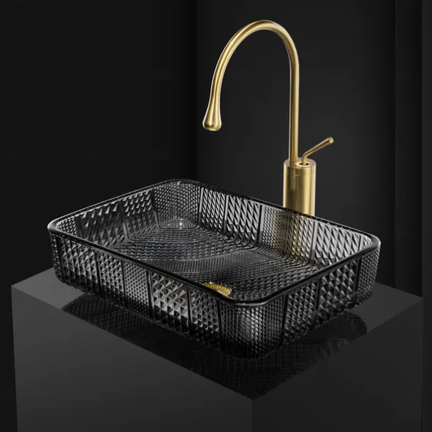 Vessel Sink for Bathroom Modern Rectangular Bathroom Vanity Sinks Above Counter Glass Countertop Basin sink