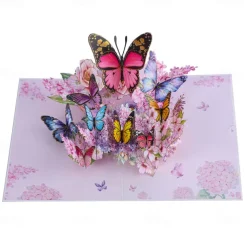 Vibrant 3D Butterfly & Daisy Pop-Up Greeting Card Best Gift for Mom, Mother's Day Flower Bouquet Card, Teacher Appreciation, Birthday, Thank You Greeting