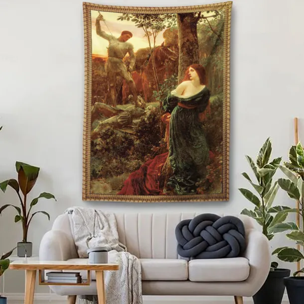 Victorian Hanging Tapestry Wall Art Decor Photograph Backdrop Blanket Curtain Home Bedroom Living Room Decoration