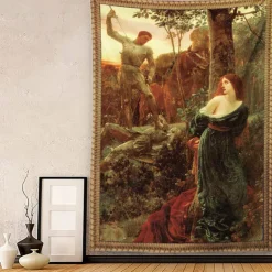 Victorian Hanging Tapestry Wall Art Decor Photograph Backdrop Blanket Curtain Home Bedroom Living Room Decoration