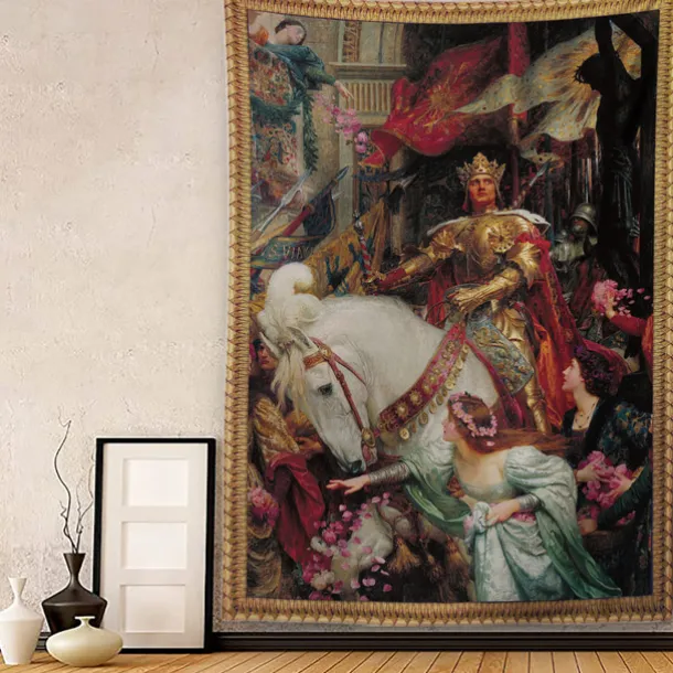 Victorian Hanging Tapestry Wall Art Decor Photograph Backdrop Blanket Curtain Home Bedroom Living Room Decoration