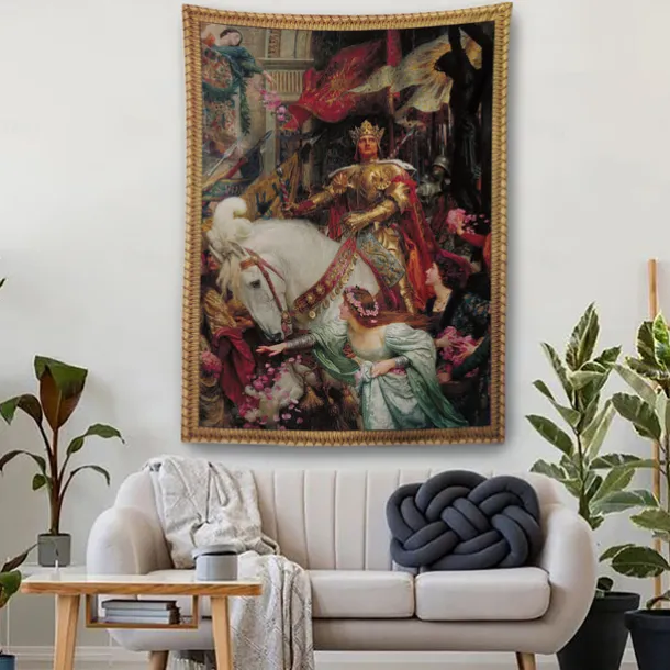 Victorian Hanging Tapestry Wall Art Decor Photograph Backdrop Blanket Curtain Home Bedroom Living Room Decoration